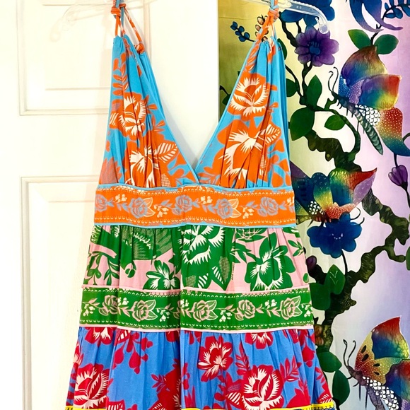 🌺🎉HP🎉🌺 NWT Farm Rio Lace Garden Mix Midi Dress - Picture 11 of 16